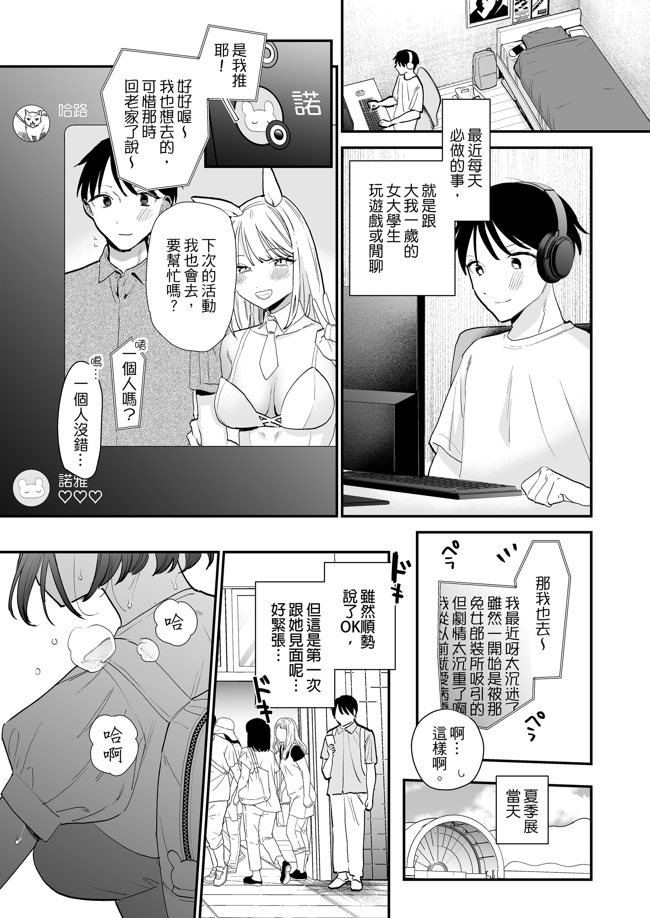 [甘トウ宣言 (トウ)] 巨乳オタク女子とネカフェでオフパコアフター｜同人展後在網咖與巨乳宅女網聚打炮 [中文] [無修正]